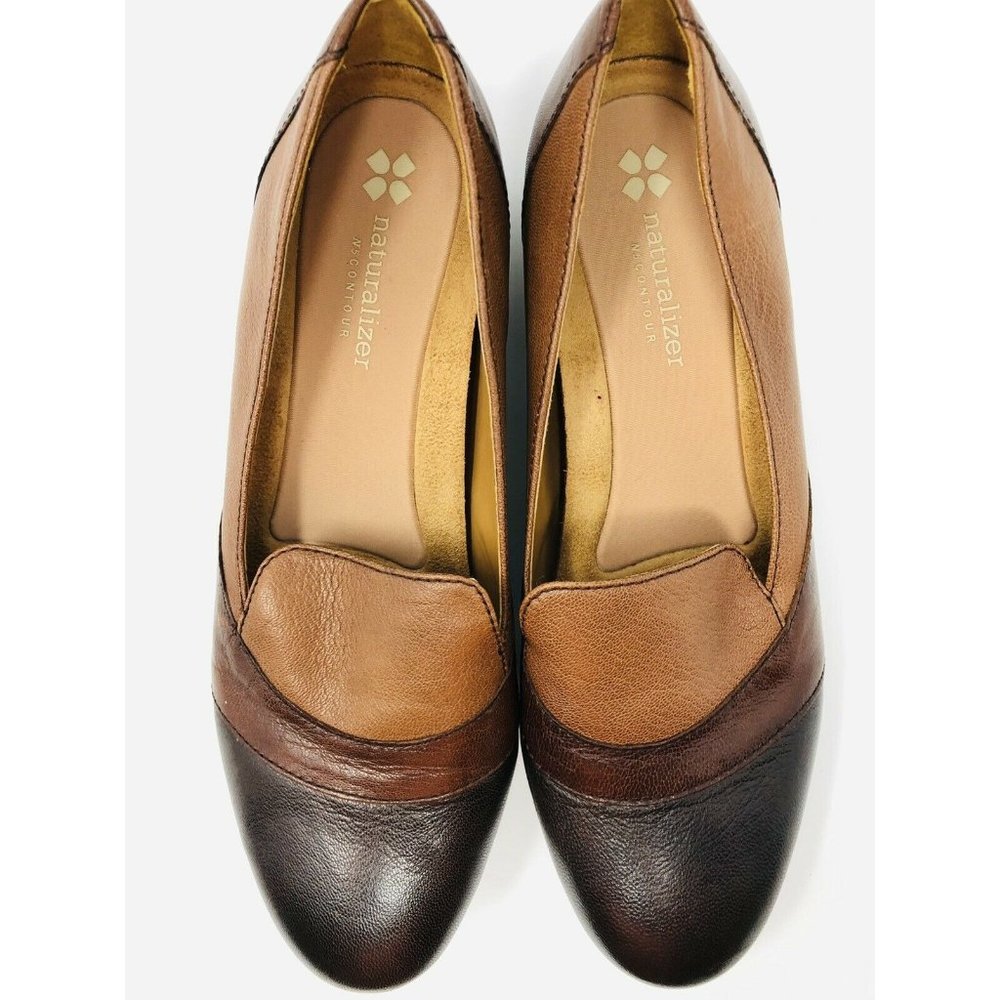 Naturalizer Coretta Womens 9 M Brown Loafer Slip On Office Career Preppy Neutral